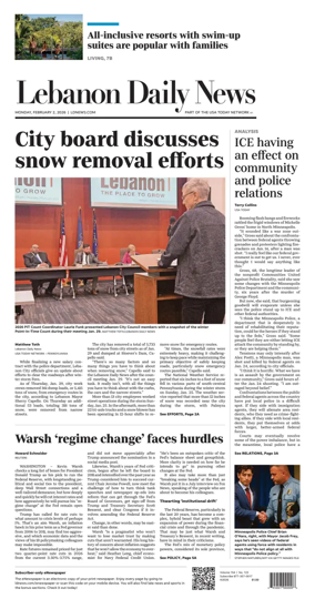 Cover of Lebanon Daily News