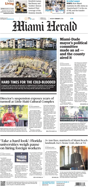 Cover of Miami Herald