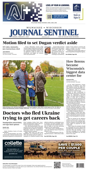 Cover of Milwaukee Journal Sentinel