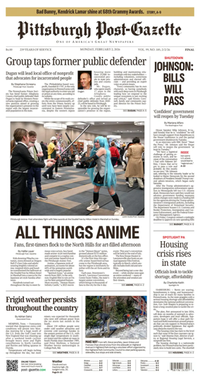 Cover of Pittsburgh Post-Gazette