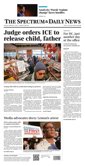 Cover of The Spectrum & Daily News