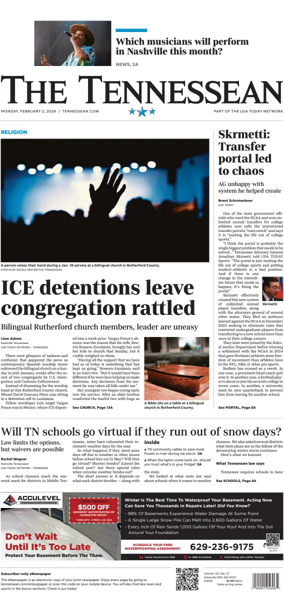 Cover of The Tennessean