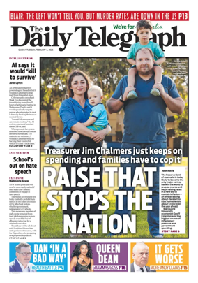 Cover of The Daily Telegraph (Sydney)