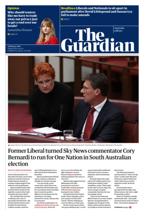 Cover of The Guardian Australia