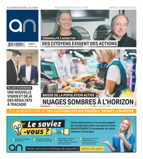 Cover of Acadie Nouvelle