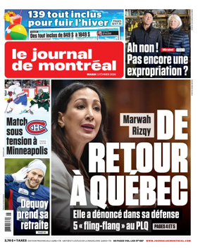 Cover of Le Journal de Montreal