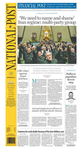 Cover of National Post - (National Edition)