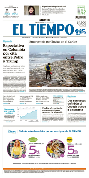 Cover of El Tiempo (Bogota)