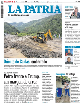 Cover of La Patria (Colombia)