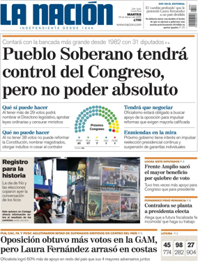 Cover of La Nacion (Costa Rica)