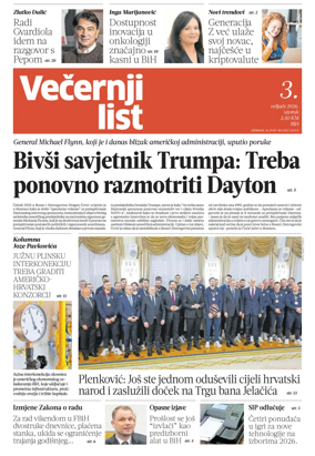 Cover of Vecernji list BiH