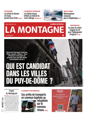 Cover of La Montagne (Clermont-Metropole)