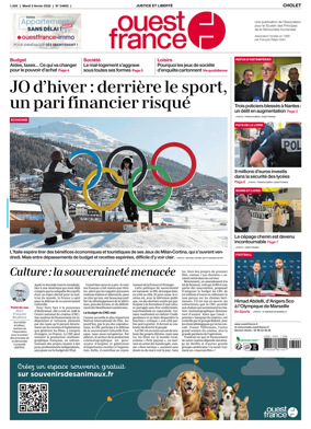 Cover of Ouest France (Cholet)