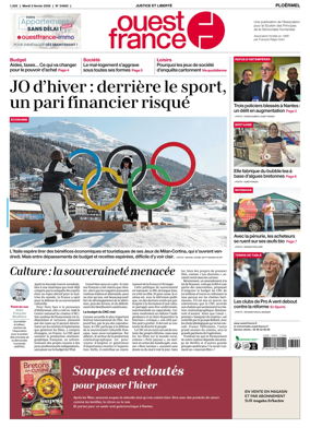 Cover of Ouest France (Ploermel)