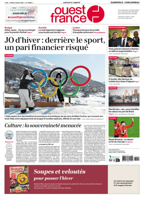 Cover of Ouest-France (Quimperle Concarneau)