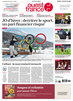 Cover of Ouest France (Redon / Pays de Vilaine)
