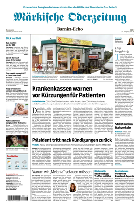 Cover of Markische Oderzeitung Eberswalde