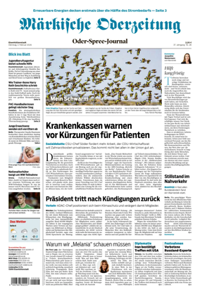 Cover of Markische Oderzeitung Eisenhuttenstadt