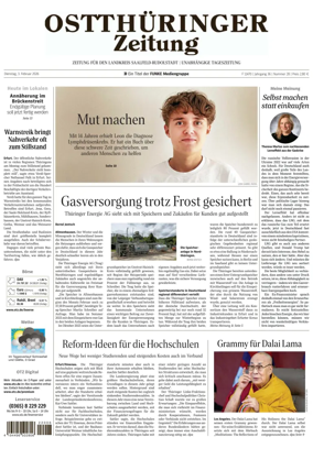 Cover of Ostthuringer Zeitung (Rudolstadt)