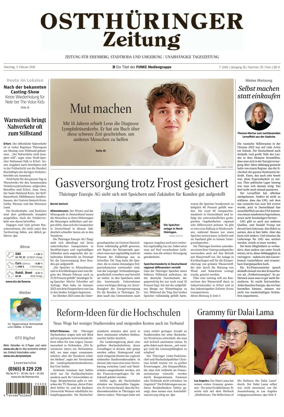 Cover of Ostthuringer Zeitung (Saale-Holzland-Kreis)