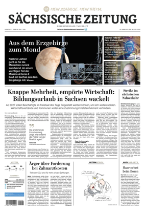 Cover of Sachsische Zeitung (Hoyerswerda)