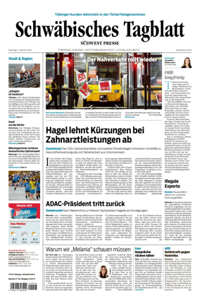 Cover of Schwabisches Tagblatt - Tubinger Chronik