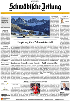 Cover of Schwabische Zeitung (Wangen)