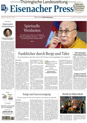 Cover of Thuringische Landeszeitung (Eisenach)