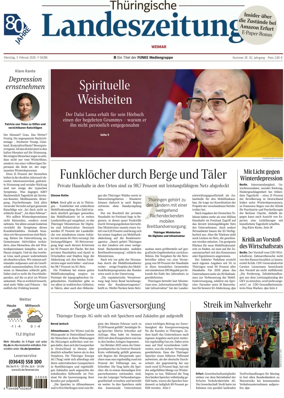 Cover of Thuringische Landeszeitung (Weimar)