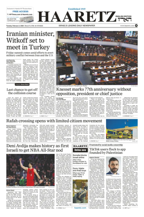 Cover of Haaretz english edition