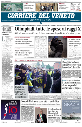 Cover of Corriere del Veneto (Vicenza e Bassano)