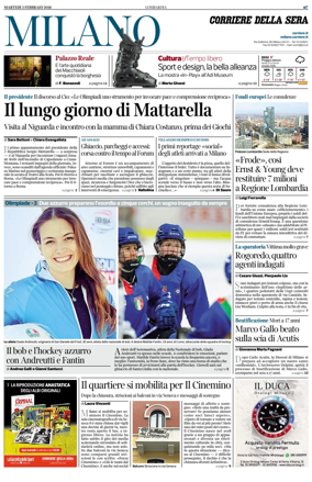 Cover of Corriere della Sera (Milano)