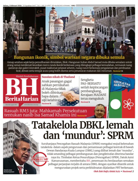 Cover of Berita Harian