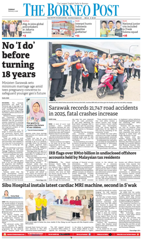 Cover of The Borneo Post (Sarawak)