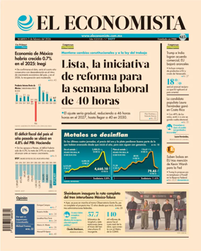 Cover of El Economista (Mexico)
