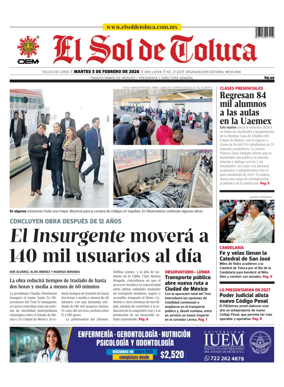 Cover of El Sol de Toluca