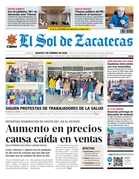 Cover of El Sol de Zacatecas