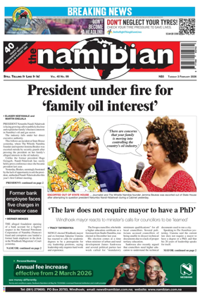Cover of The Namibian
