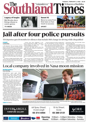 Cover of The Southland Times