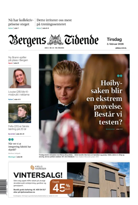 Cover of Bergens Tidende