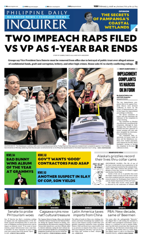 Cover of Philippine Daily Inquirer