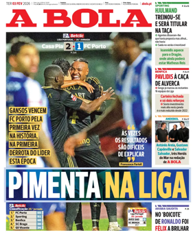 Cover of A BOLA (Portuguese)