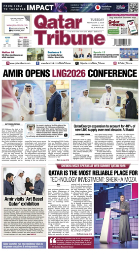 Cover of Qatar Tribune