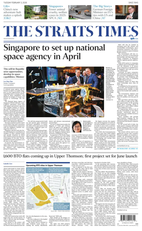 Cover of The Straits Times