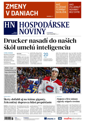 Cover of Hospodarske noviny