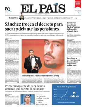 Cover of EL PAIS primera edicion