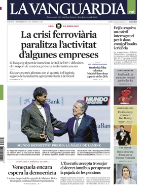 Cover of La Vanguardia (Catalonia - 1st edition)