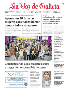 Cover of La Voz de Galicia (Deza)