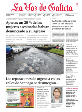 Cover of La Voz de Galicia (Santiago)