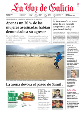Cover of La Voz de Galicia (Vigo)